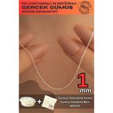 OSMANLI GÜMÜŞ Kadın Gümüş Kolye - 925 Ayar 1 mm Parlak Gurmet Model Gümüş Kadın Kolye