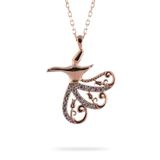 Osmanlı Gümüş Lale Motifli Semazen Rose Gold Renk 925 Ayar Gümüş Bayan Kolye Gklsemazenk-Ros