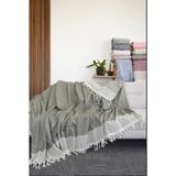 Osmanlı Home Concept Pamuklu Battal Boy Kol Örten Koltuk Örtüsü Koyu Kahverengi 170X300 - 170 x 300 cm