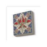 Osmanlı İznik Çini Deseni Baskılı Taş Magnet 5X5