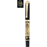 Osmanlı Kabartmalı Tekli Kalem Set Roller Kutulu Kalem Set - Siyah - Altın - 1