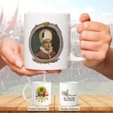 Osmanlı Padişahları Serisi - Genç Osman - Fotoğrafı ve Tuğrası - Arma - Renkli Baskılı Kupa Bardak