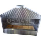Osmanlı Paslanmaz Krom Ocakbaşı Mangal Izgara. 3 Tarafı Kapalı Köfte, Balık ve Kebap Ocağı