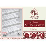 Osmanlı Ticaret Klimalı Silikon Yastık 50X70 cm | Terletmeyen Kapitone Kumaş | Saf Silikon Dolgu | Yerli üretim | 4 adet - 50 × 70 cm - Beyaz