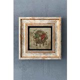 Osmanlı Tuğra Çerçeveli Taş Tablo 20x20 cm-Wall Decor Oscar Stone Decor