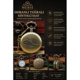 Osmanlı Tuğralı Nostaljik Köstekli Cep Saati Zincirli Antika Tasarım