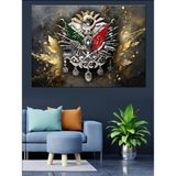 Osmanlı Tuğrası Dekoratif Kanvas - Mdf Ahşap Tablo - 50 X 70 Cm
