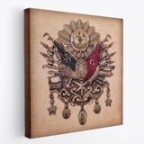 Osmanlı Tuğrası Ottoman Sign Dekoratif Kanvas Tablo, Duvar Dekoru 5804