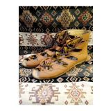 Osmanlı Yemeni Dünyası Yemeni (Çarık), Gladyatör Model, Bağcıklı Bot, Taba Renk.