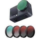 Osmo Action 6 Uyumlu 4'lü Lens Filtre Seti (DJI OSMO ACTION 6 Uyumlu) (CPL + ND8 + ND16 + ND32)