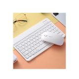 Osqar Raynox Bluetooth Kablosuz Klavye Mouse Set Sessiz Click Sarj Edilebilir Set Beyaz Renk