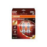 Osram 12V H7 Ampul 55W +%220 Fazla Işık Nıght Breaker 2Adet
