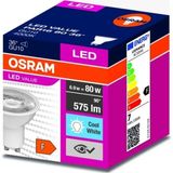 Osram 4.5w=50w Gu10 Duylu 4000k Cool White ılık Beyaz Led Value 350Lümen F Enerji Led Spot Ampul
