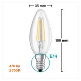 Osram 40 W Sıcak Beyaz Mum E14 Duy 2'Li Led Ampul (7'Li Paket)