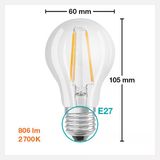 Osram 7 W Sarı Klasik E27 Duy Led Ampul (8'Li Paket)