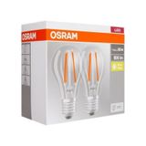 Osram A60 E-27 Led Base Classic 8.5W Filaman Sarı Işık Ampul 2'li Paket