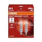 OSRAM AMPUL H1 NBS 55W 12V P14.5S5X2TRQR2B NIGHT BREAKER SILVER, NIGHT BREAKER SILVER