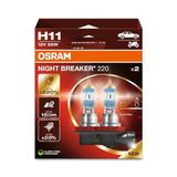 OSRAM Ampul H11 55W 12Vpgj1925X2Trqr2B OSRAM Night Breaker - 64211NB220-2HB