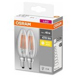 Osram C40 4W Led CLB40 Fıl LM827 E14 Sarı Işık 2'li Ampul - 1 - 10 W
