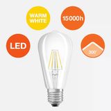 Osram Gold Edision 806 6 W Sarı Klasik E27 Duy Led Ampul (7'Li Paket)