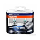 OSRAM HB3 12V 60W +110 FAZLA +35MT +20% daha beyaz Night Breaker UNLIMITED 2 li Set* USA