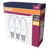 Osram Klasik Mum 7 W Sarı Mum E14 Duy 3'Lü Led Ampul (2'Li Paket)