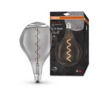 OSRAM Lamps Vintage 1906 LED lamba, duman tonlu, 4,5 W, 150 lm, büyük üzüm şeklinde, 168 mm çap ve E27 duy, sıcak beyaz ışık rengi, kısılabilir filament, 15.000 saate kadar kullanım ömrü,