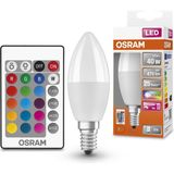 Osram Led 4.9 W RGBW 470lm E14 Duy 15 Farklı Renk ve Sarı Işık Kumandalı Ampul