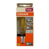 Osram LED Ampul, 4W (40W Eşdeğer), 6500K Soğuk Beyaz Işık, E14 Duy, Eski Tip Görünüm