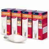 Osram Led Mum Ampul 4.9W (40W Eşdeğer) E14 Duy 470 Lümen – Dekoratif Led Ampul – Dim Edilemez – Enerji Tasarruflu – Avize Ve Aplik Uyumlu – 4’Lü Paket (Sarı 2700K) [Enerji Sınıfı F]