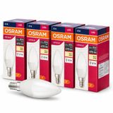 Osram LED Mum Ampul 4.9W (40W Eşdeğer) E14 Duy 470 Lümen – Dekoratif LED Ampul – Dim Edilemez – Enerji Tasarruflu – Avize ve Aplik Uyumlu – 4’lü Paket (Sarı 2700K)