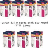Osram LED Value 8.5W (60W) LED Ampul Beyaz Işık E27 Normal Duylu 806 Lümen Klasik 7li Paket