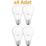 Osram LED Value Classıc A60 8.5W 4000K Kırık Beyaz Işık E27 LED Ampul 4 Adet - 10 - 20 W - Ilık Beyaz