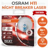 Osram Night Breaker Laser H11 64211NL %150 Daha Fazla Işık Far Ampülü