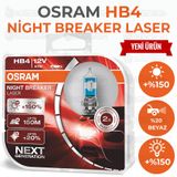 Osram Night Breaker Laser Hb4 9006NL %150 Daha Fazla Işık Far Ampülü