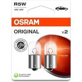 Osram Orijinal Lıne 12V, R5W, Sinyal Lambası, Metal Taban, Çift Blister Ambalaj (2 Lamba) - Sarı