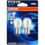 Osram Py21W Krom Sinyal Ampulü Diadem Chrome 2'Li Takım 12V 21W T