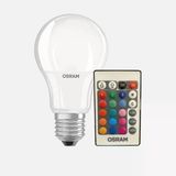 Osram Renk Değiştiren Uzaktan Kumandalı Led Ampul 9W, Sarı Ve Beyaz Işık, Rgb E27 A60 9W/27K-65K 806Lm (2'Li Paket)