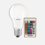 Osram Renk Değiştiren Uzaktan Kumandalı Led Ampul 9W, Sarı Ve Beyaz Işık, Rgb E27 A60 9W/27K-65K 806Lm (3'Li Paket)