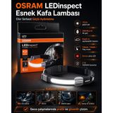 Osram Şarjlı LED Kafa Lambası 115 Lümen Esnek Bantlı Servis Oto Bakım Kamp Feneri - Beyaz