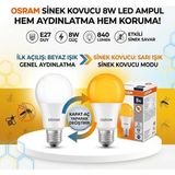 Osram Sinek Kovucu 8W Beyaz-Sarı Işık E-27 840lm Led Ampul - RGB - 1 - 10 W