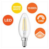 Osram Sst Clb Fil40 4.5 W Sarı Mum E14 Duy Led Ampul (7'Li Paket)