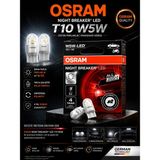 Osram T10 W5W Night Breaker LED Park Plaka İç Aydınlatma Ampulü Beyaz Işık 2 Adet