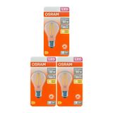 Osram Value CLA 60D LED Ampul, 6,5W, E27, Warm White, Dimli, 3 Adet