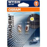 Osram WY5W 12V 5W T10 Dipsiz Krom Ampül Diadem Chrome Çiftli