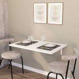 Ossa Home Lüx Duvara Monte Katlanır Masa Açılır Kapanır - Beyaz - 90x45