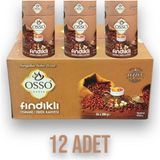Osso 12'li Silindirli Fındıklı Osmanlı Dibek Kahvesi (12x200=2400 gr) - Türk Kahvesi - 12 Adet