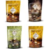 Osso Kahve 4 Lü Set ( 2 Osmanlı Kahve - 1 Menengiç Kahvesi - 1 Dibek Kahvesi ) ☺ - 800 gr