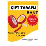 OSSOFOL Şeffaf çift taraflı silikon bant 2 metre suya dayanıklı güçlü montaj bandı