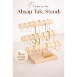 ostende Trium Premium Ahşap Takı Organizeri Dekoratif Bileklik Kolye Standı Aksesuar Düzenleyici